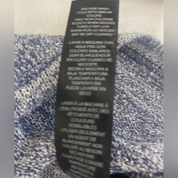 White House Black Market Sweater Blue with Silver Flecks Size Small - Picture 8 of 13